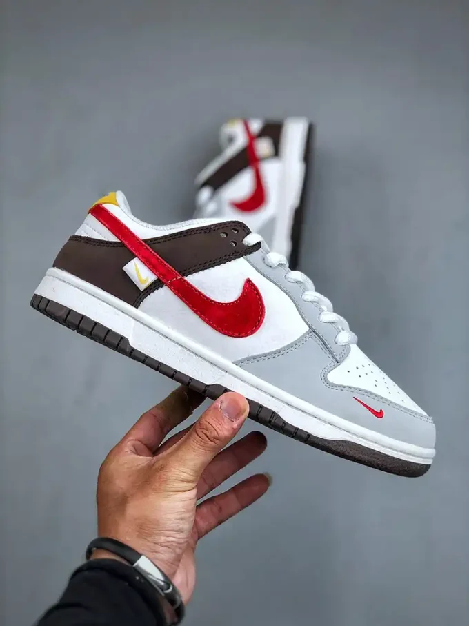 Nk SB Dunk Low Colorblock Red Swoosh GJ8309-932