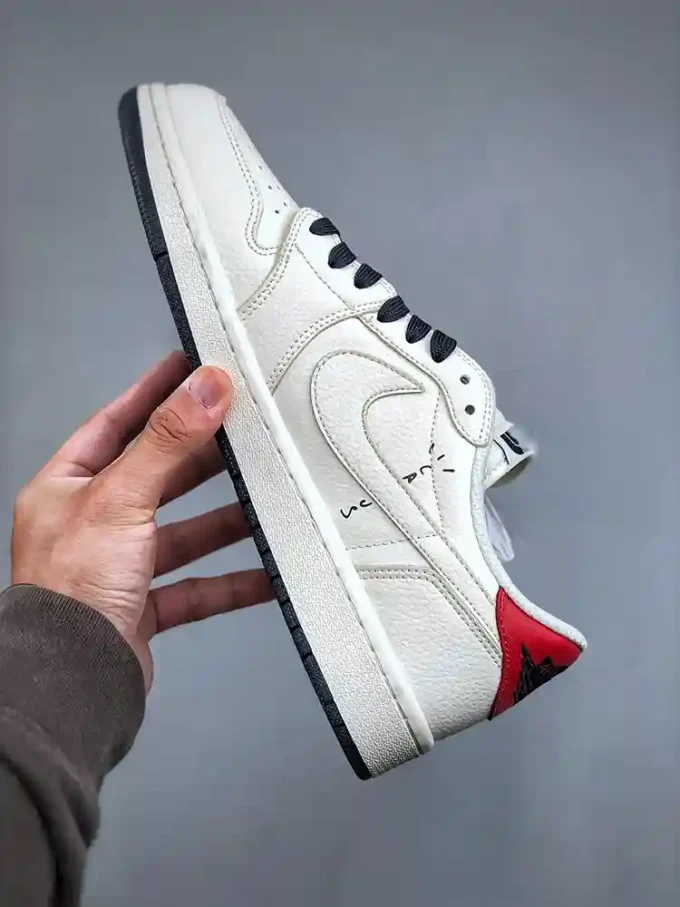 Travis Scott x Fragment Design x Air Jordan 1 Low OG SP x Supreme x The North Face "Off-White Red Tail Black Swoosh"DIY1688-003