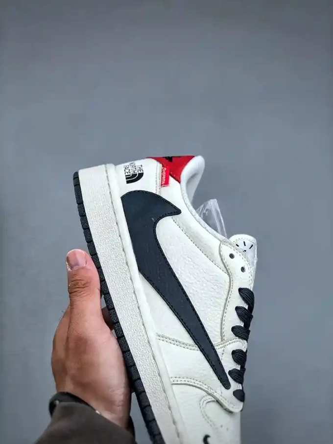 Travis Scott x Fragment Design x Air Jordan 1 Low OG SP x Supreme x The North Face "Off-White Red Tail Black Swoosh"DIY1688-003